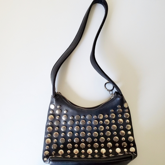 black purse with silver studs